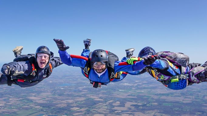 Freefall with two instructors