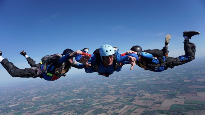 Freefall with two instructors